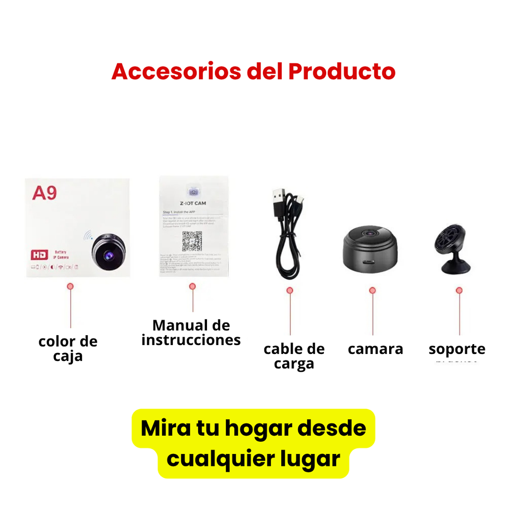 A9 Control Premium™  - La cámara inteligente que te permite ver lo que sucede cuando tu no estás