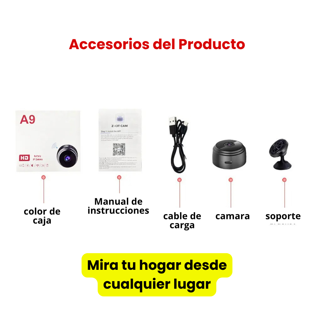A9 Control Premium™  - La cámara inteligente que te permite ver lo que sucede cuando tu no estás